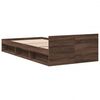 vidaXL Cadre de lit avec tiroir sans matelas ch&ecirc;ne marron 90x190 cm