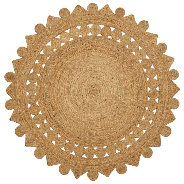 vidaXL Tapis Marron &Oslash; 180 cm Jute