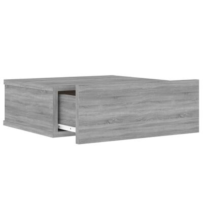 vidaXL Table de chevet flottante Sonoma gris 40x30x15 cm