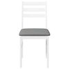 vidaXL Chaises à manger coussins 2 pcs blanc bois massif caoutchouc