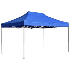 vidaXL Tente de réception pliable Aluminium 4,5x3 m Bleu