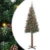 vidaXL Sapin de No&euml;l mince Vert 180 cm PVC et bois de pin massif