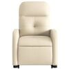 vidaXL Fauteuil inclinable électrique crème tissu