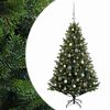 vidaXL Arbre de No&euml;l Artificiel avec Boule 120 cm 150 LED Blanc chaud
