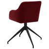 vidaXL Chaises pivotantes &agrave; manger lot de 2 Rouge bordeaux Tissu