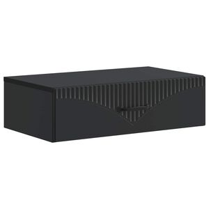 vidaXL Table d'appoint murale Noir 59 x 34,5 x 17 cm Bois d'ing&eacute;nierie