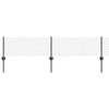 vidaXL Cl&ocirc;ture avec poteau Gris 0,4 x 25 m Acier et PVC