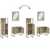 vidaXL Ensemble d'armoires de salle de bain 3 pcs ch&ecirc;ne sonoma