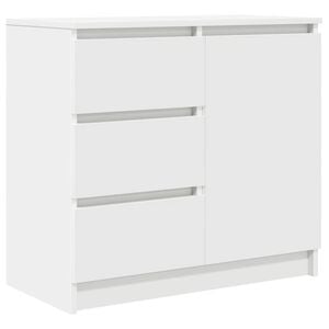 vidaXL Buffet avec tiroir blanc 71x35x65 cm bois d'ing&eacute;nierie