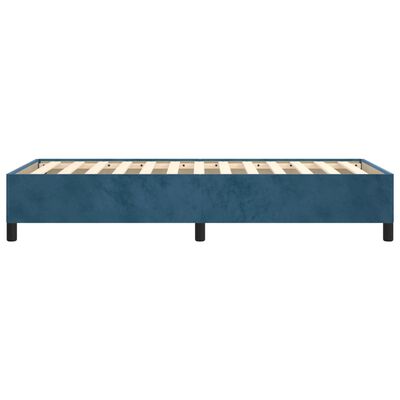 vidaXL Cadre de lit Bleu foncé 90x200 cm Velours