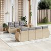 vidaXL Salon de jardin avec coussins 8 pcs beige r&eacute;sine tress&eacute;e
