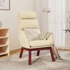 vidaXL Chaise de relaxation Cr&egrave;me Tissu