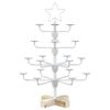 vidaXL Arbre de No&euml;l en m&eacute;tal avec support KUOPIO 60 cm Acier Blanc