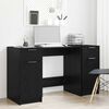 vidaXL Bureau avec porte Ch&ecirc;ne noir 133 x 50 x 75 cm Bois d'ing&eacute;nierie