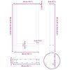 vidaXL Pieds de table de bar Blanc 2 pi&egrave;ces 50 x (90-91) cm Acier