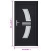vidaXL Porte d'entr&eacute;e anthracite 98x208 cm PVC