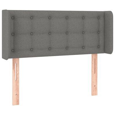 vidaXL Tête de lit à LED Gris foncé 83x16x78/88 cm Tissu