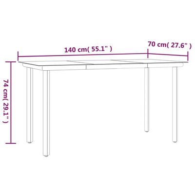 vidaXL Ensemble à manger de jardin 5pcs Résine tressée