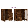 vidaXL Buffet ch&ecirc;ne fum&eacute; 69,5x34x90 cm bois d'ing&eacute;nierie