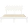 vidaXL Cadre de lit sans matelas blanc 140x200 cm bois de pin massif
