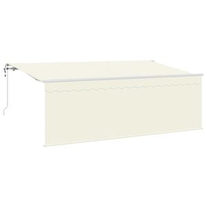 vidaXL Auvent R&eacute;tractable Cr&egrave;me 400 x 200 cm Polyester et Aluminium