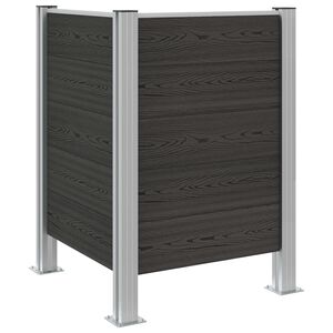 vidaXL Cl&ocirc;ture de poubelle Gris 85 x 85 x 115 cm Aluminium et WPC