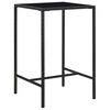 vidaXL Ensemble de bar de jardin 3 pcs et coussins Résine tressée Noir