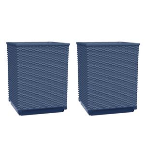 vidaXL Jardini&egrave;res 2 pcs bleu gris 30x30x37 cm polypropyl&egrave;ne
