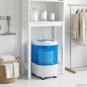 vidaXL Mini machine &agrave; laver avec tub unique 2,6 kg Noir et Blanc