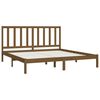 vidaXL Cadre de lit sans matelas marron miel bois pin massif 200x200cm