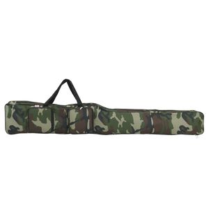 vidaXL Sac de canne &agrave; p&ecirc;che vert camouflage 150 cm tissu oxford