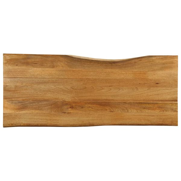 vidaXL Dessus de table 140x60x3,8 cm bord vivant bois massif manguier