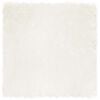 vidaXL Tapis en fausse TAFALLA Blanc 160 x 160 cm Polyester