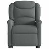 vidaXL Fauteuil inclinable de massage &eacute;lectrique Gris fonc&eacute; Tissu