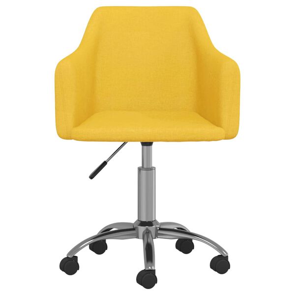 vidaXL Chaises pivotantes &agrave; manger lot de 6 jaune tissu
