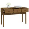 vidaXL Table console Marron miel 114x40x75 cm Bois massif de pin