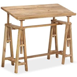 vidaXL Table &agrave; dessin Bois de manguier massif 116 x 50 x 76 cm
