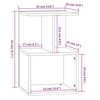 vidaXL Tables de chevet 2pcs Ch&ecirc;ne marron 35x35x55cm Bois d'ing&eacute;nierie