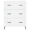 vidaXL Buffet haut Blanc 69,5x34x180 cm Bois d'ing&eacute;nierie
