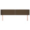 vidaXL T&ecirc;te de lit avec oreilles Marron Fonc&eacute; 183x16x78/88 cm Tissu