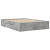 vidaXL Cadre de lit sans matelas gris b&eacute;ton 140x190 cm bois ing&eacute;nierie
