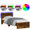 vidaXL Cadre de lit sans matelas avec lumi&egrave;res LED 90x200 cm