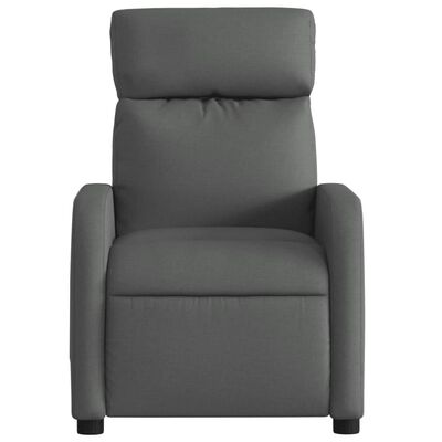 vidaXL Fauteuil de massage inclinable Gris foncé Tissu