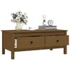 vidaXL Table basse Marron miel 100x50x40 cm Bois massif de pin