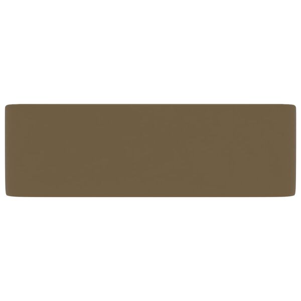 vidaXL Lavabo de luxe Crème mat 41x30x12 cm Céramique