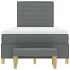 vidaXL Lit &agrave; ressorts avec matelas Gris fonc&eacute; 120 x 200 cm tissu