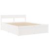 vidaXL Cadre de lit sans matelas blanc 150x200 cm bois de pin massif