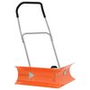 vidaXL Pelle &agrave; neige double angle avec poign&eacute;e extensible orange acier