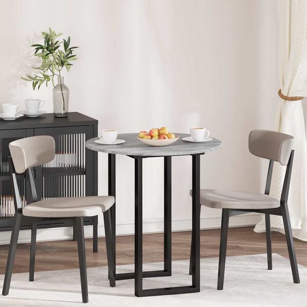 vidaXL Plateau de table Sonoma gris 70 x 70 x 1,5 cm Bois d'ingénierie