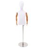 vidaXL Mannequin ajustable de 120-150 cm avec base Unisexe PP Blanc